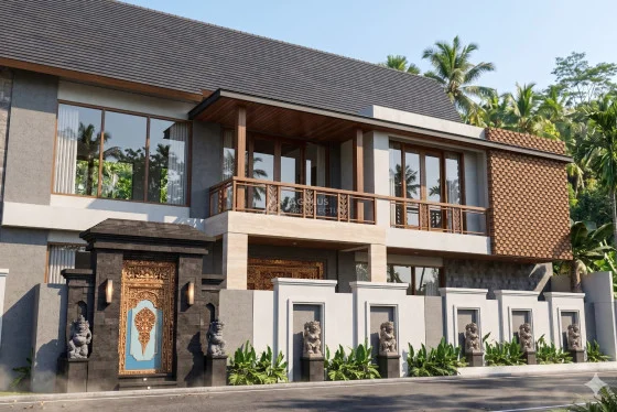 Desain Rumah Tinggal Modern Tropis
